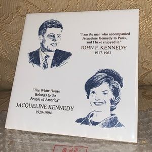 Vintage president JFK memorial tile by Screencraft